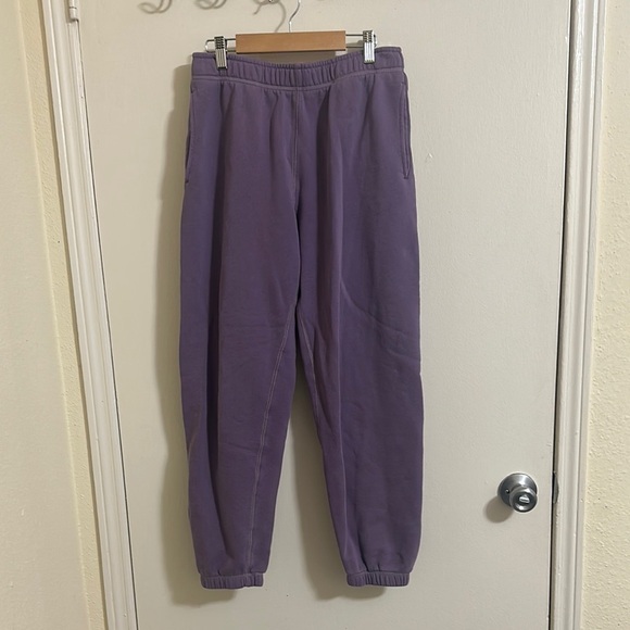 TNA Cozy Boyfriend Purple Jogger Sweatpants - Picture 1 of 4